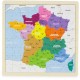 PUZZLE en BOIS 72 pièces : La FRANCE , nouvelles  régions et départements