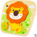 PUZZLE en BOIS 10 pièces: LION