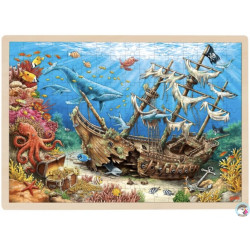 PUZZLE EN BOIS 192 pièces : GALION ENGLOUTI